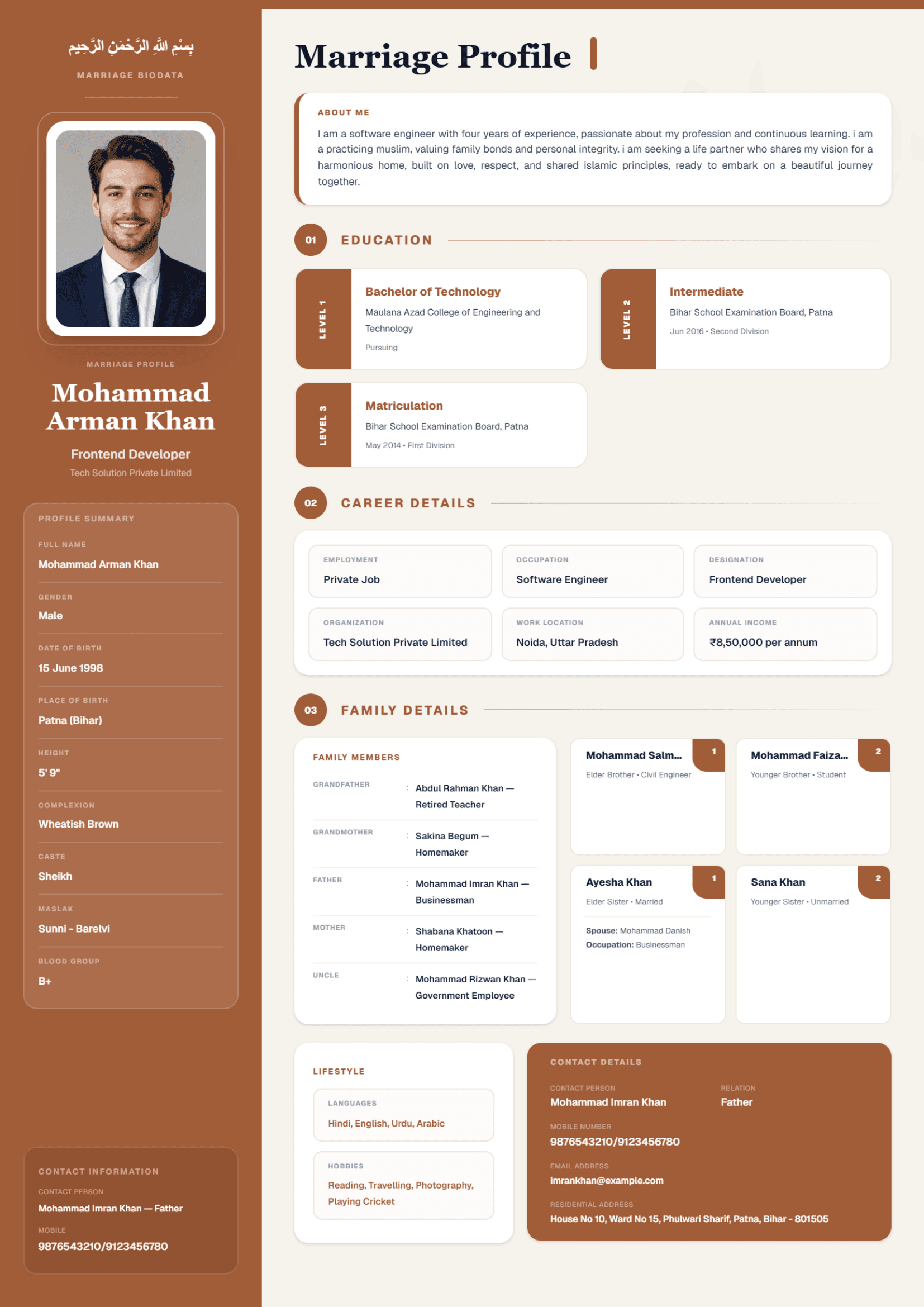 Diwan Biodata