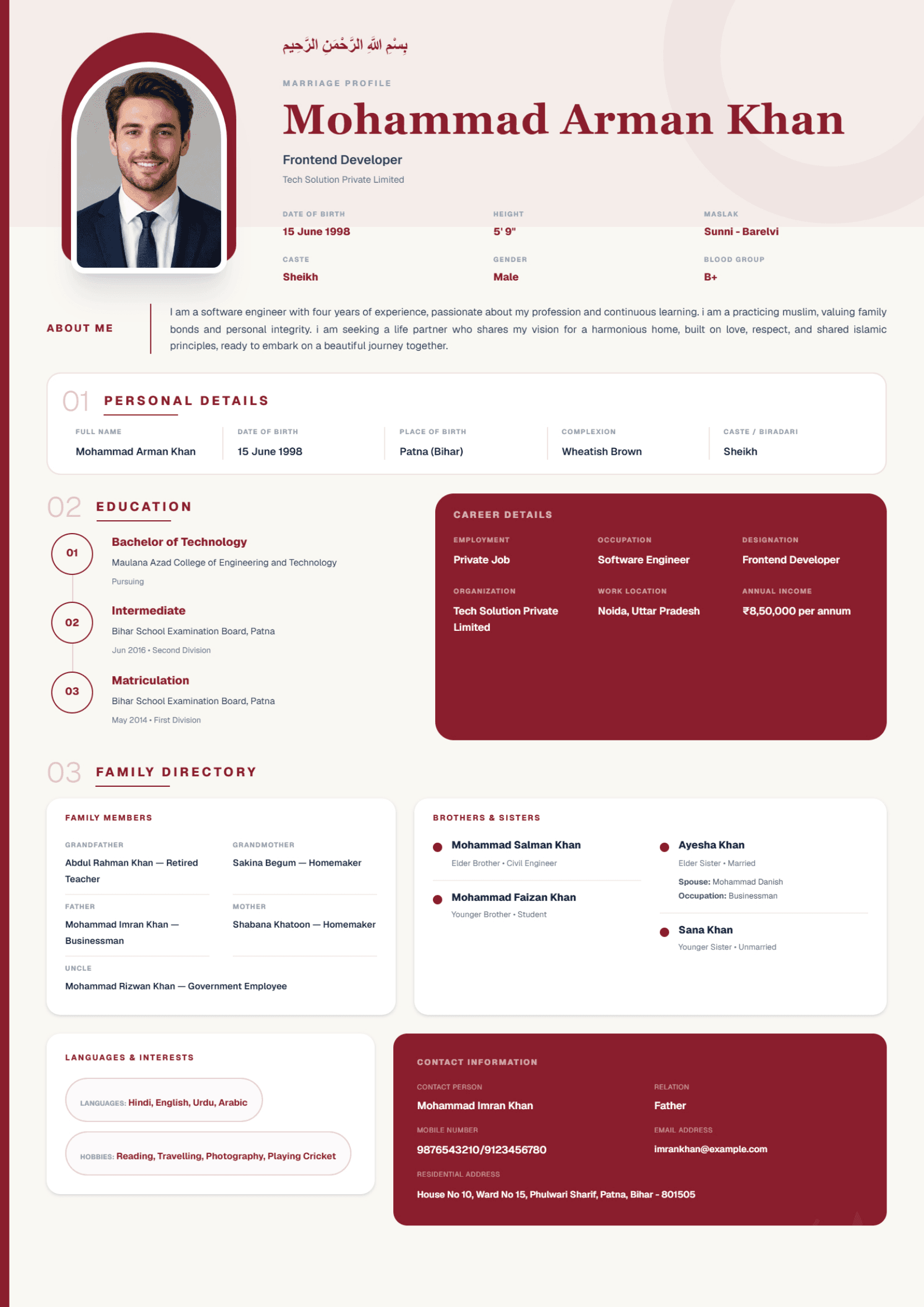 Safa Biodata