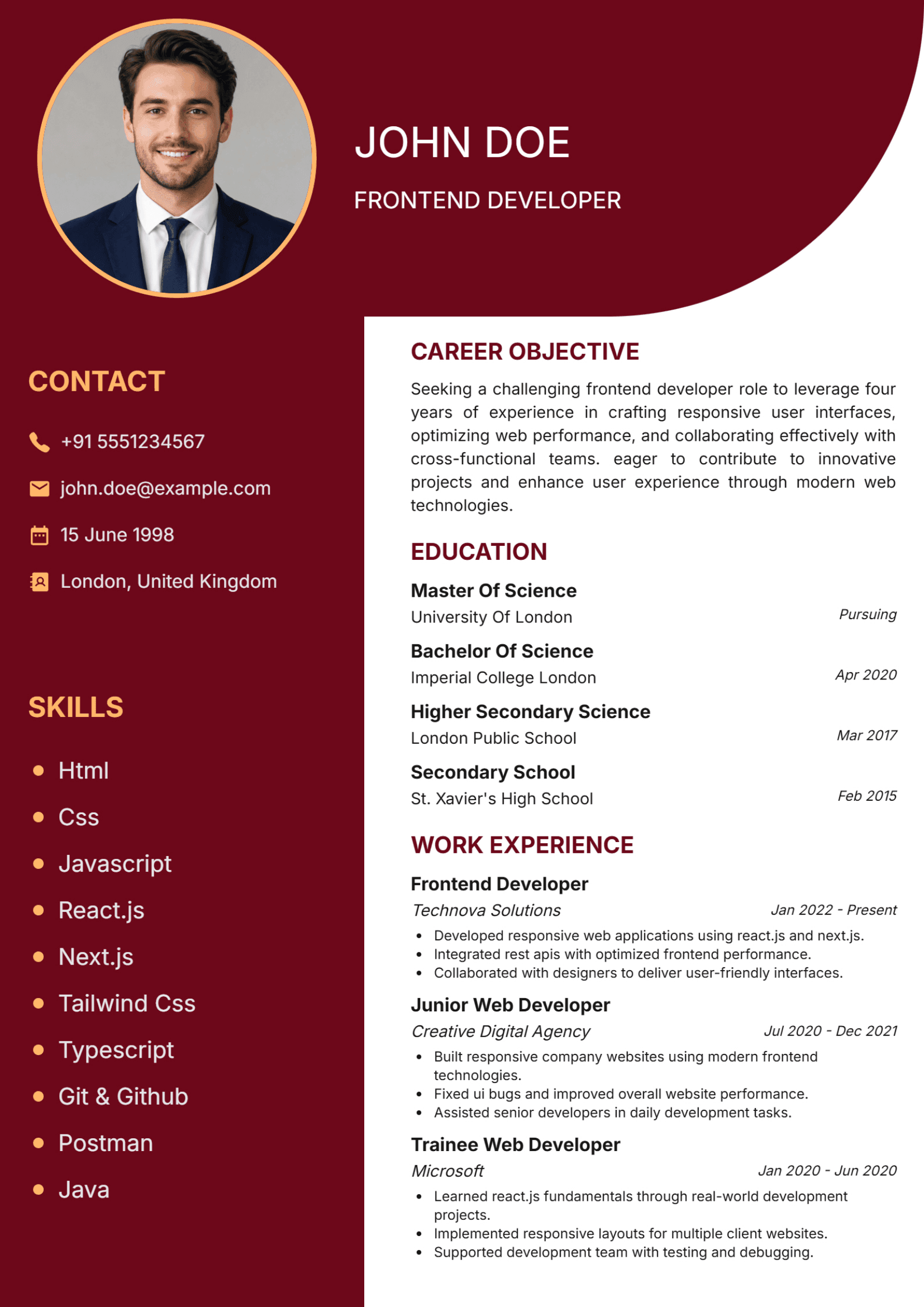 Royal Resume